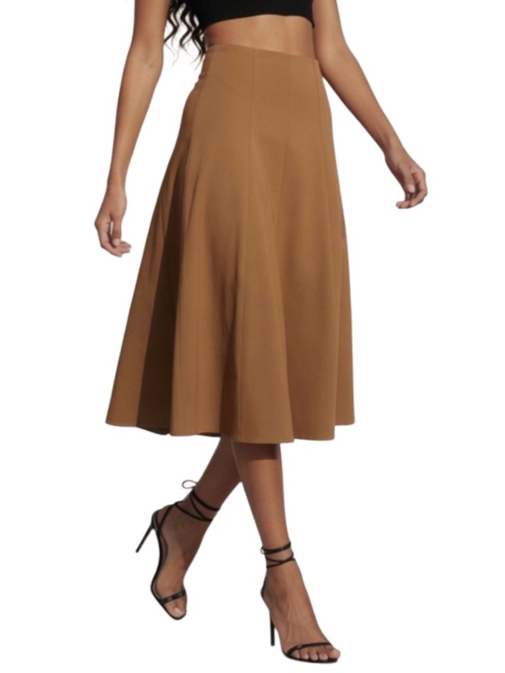 Tahari A-Line Boot Skirt Raw Stretch Hemline XL NWT